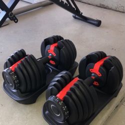 Adjustable Dumbbells 52.5lbs Each (Brand New)