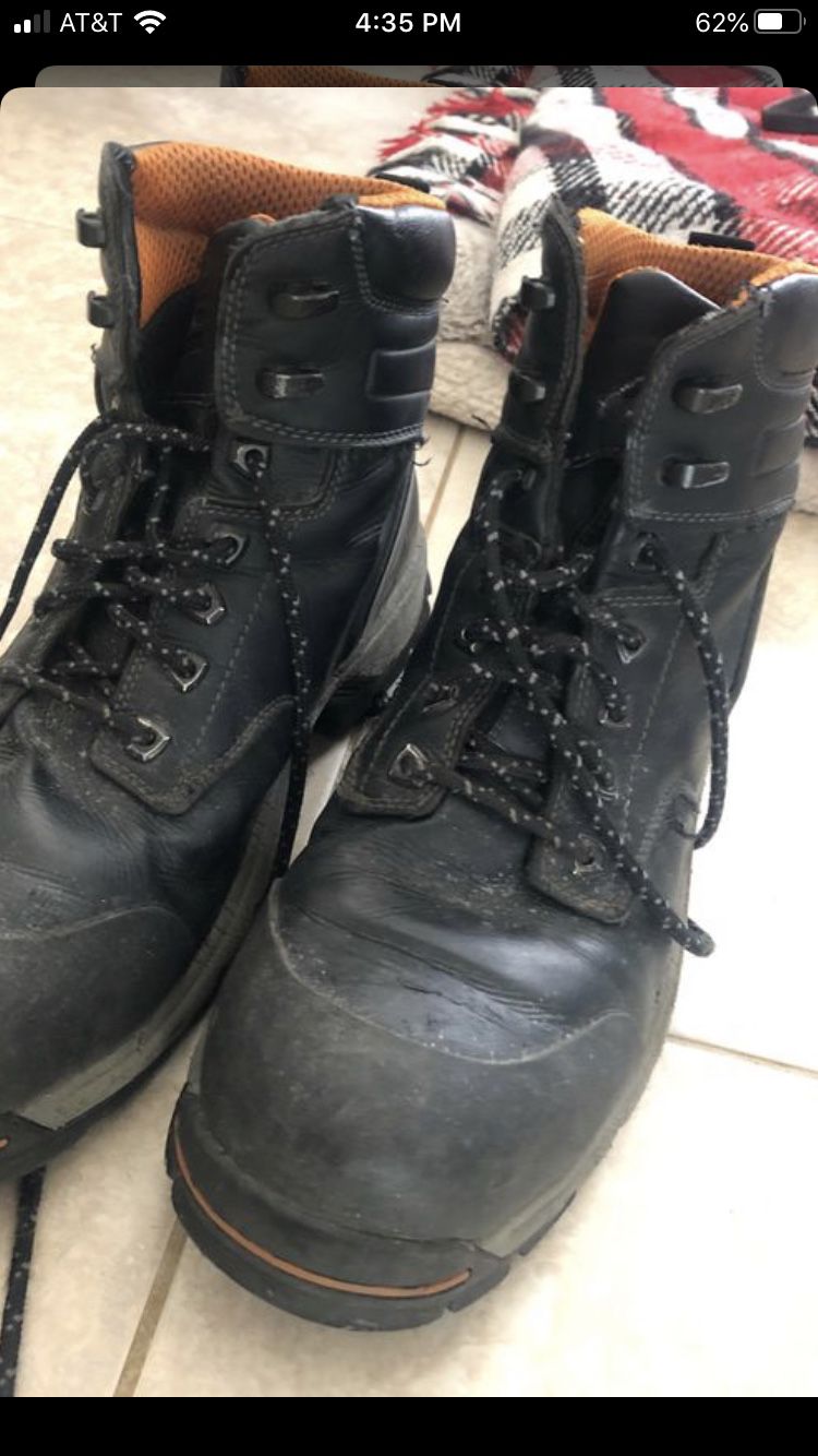 Men’s work boots steel toe size 10