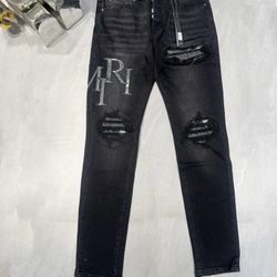 Black Patch Amiri Jeans All Sizes