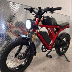 NEW, 2000 W, Electric Bike, 40 MPH, Dual Battery, Full Suspension, Red Of Grey, Free Delivery 🚚 + Lock 🔏 