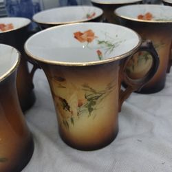Set Of  8 Antique China Cups
