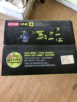 BRAND NEW Ryobi P1819 18V One+ Lithium Ion Combo Kit (6 Tools: Drill/Driver, Impact Driver, Reciprocating Saw, Circular Saw, Multi-Tool, LED Workligh