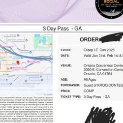 Creep I.E. Con Tickets 2025