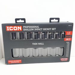 Icon Professional Shallow Impact Socket Set 209265/11