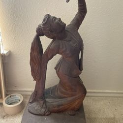 Teakwood Statue - Indian Dancer 