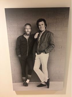 Large Paul Newman & Clint Eastwood Canvas Wall Art
