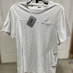 Gymshark Wolf Grey Short Sleeve Shirt XL With Pocket - NWT