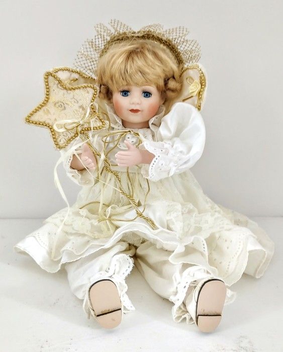 Vintage 19 Inch Porcelain Shelf Sitter Doll (Item # 56739)