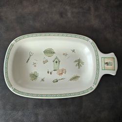 Pfaltzgraff Naturewood 12in Oval Serving Dish with Handle