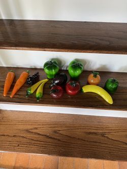 13 Glass Vegetables  And Fruit 