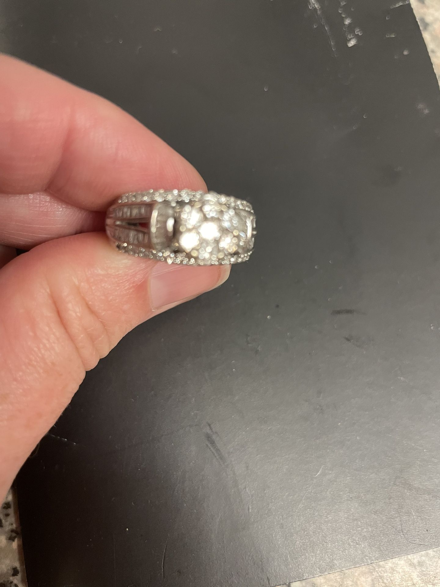 Zales Flower Diamond Engagement Ring Sz7 Weddings