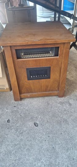 Infrared Space Heater Wood Cabinet