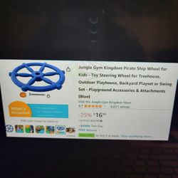 Plastic BINOCULARS & PIRATE SHIP WHEEL