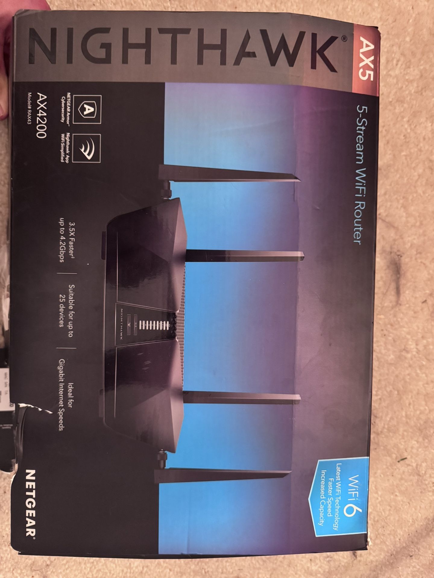 nighthawk ax4200 rax43 5 stream wifi router