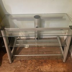 Metal With Glass Shelves 