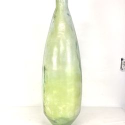 Green Glass Bottle Vase 