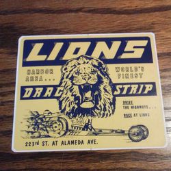 Lions Drag Strip Sticker 