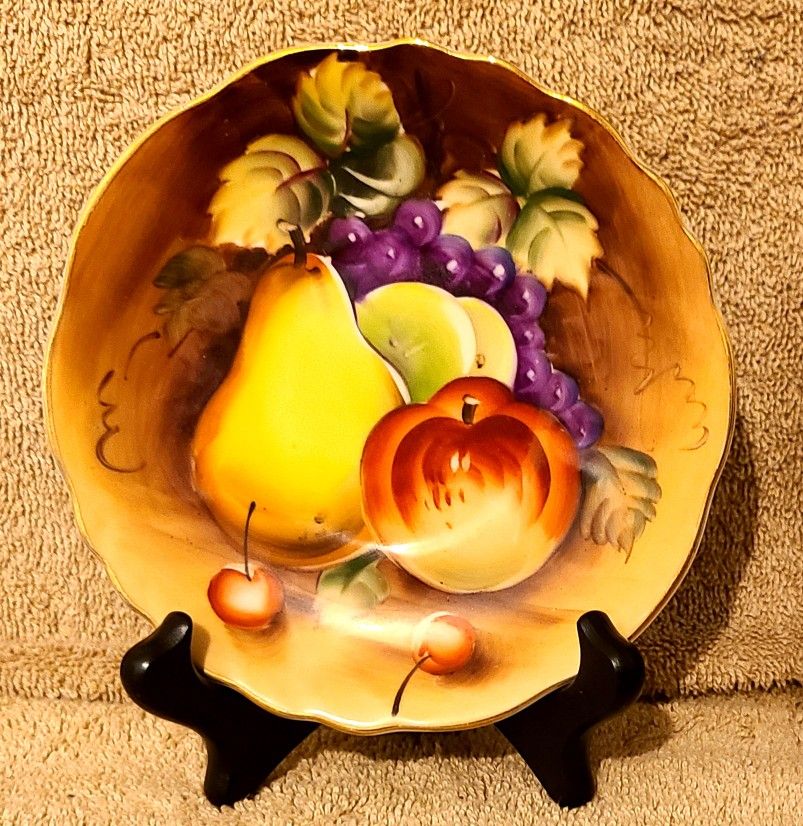 Vintage Lefton China Hand Painted Fruit/Tea Saucer NE 2762