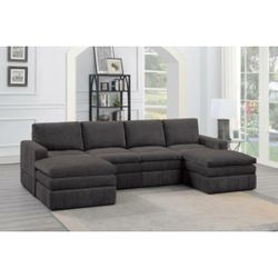 Brown Sectional Sofa 