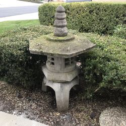 X- Large vintage Japanese cement pagoda