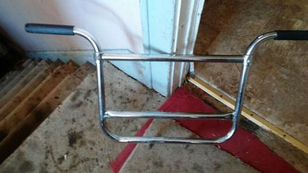 Motorcycle handled bar for a chopper.