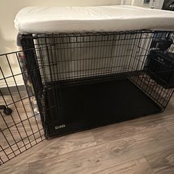 48” Dog Crate With Bedsure Orthopedic Dog Bed