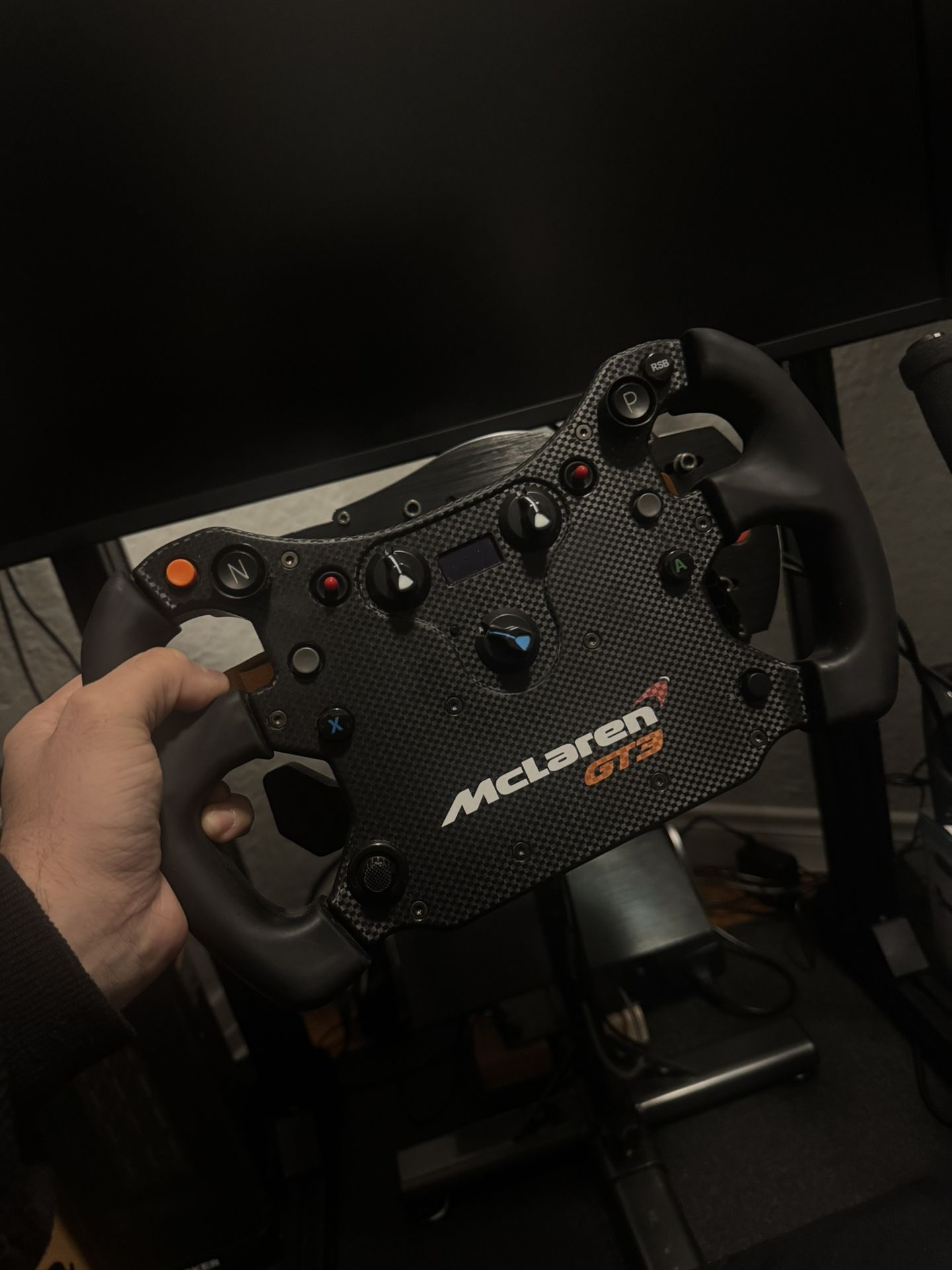 Fanatec CSL Elite McLaren GT3 V2 Formula Steering Wheel F1 for Sim Racing with QR1
