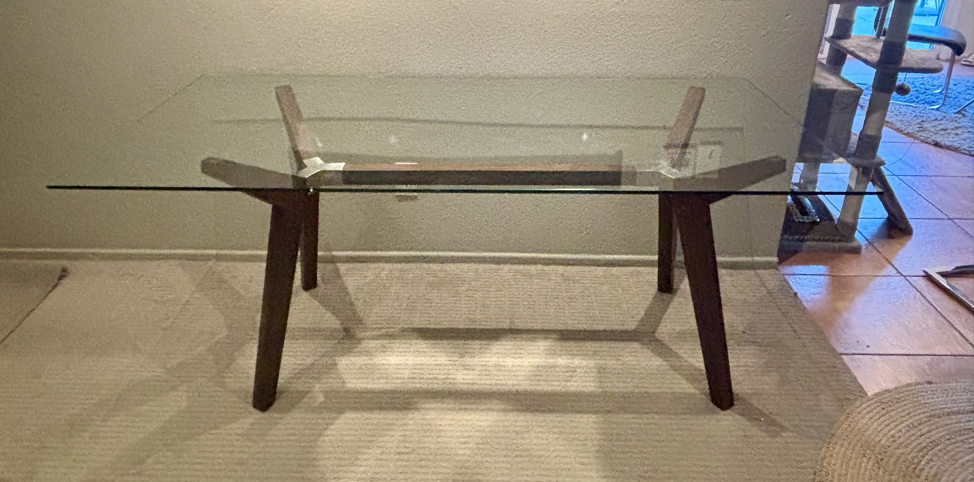 Contemporary Glass Dining Table $150 OBO
