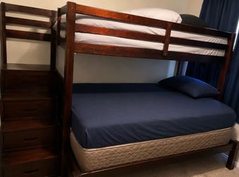 Twin over full wood bunk bed