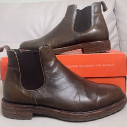 Martin Dingman Napoli Italian Saddle Leather Chelsea Boots Men's Size 9.5