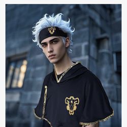 Cosplay Black Cloak Robe Cape Hooded Costume with Hood& Headband | Dressing ready for Anime Carnival, Role Play, Stage Performance, Comic Con Party