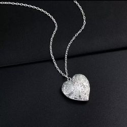 Necklace Silver Color, Chain Memory Photo Frame