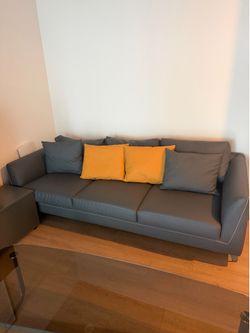 Grey Leather Couch