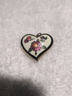 Vintage Cloisonne Enamel Heart
