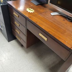 Mcm Desk/sewing Cabinet 