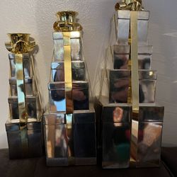 (3) Candlestick Christmas Holders Like New