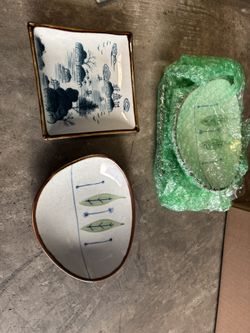 Ceramic Japanese Style Small Plates - set of 2