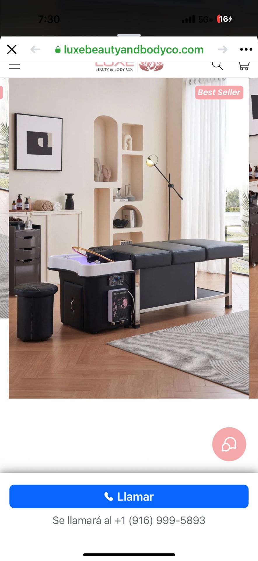 2 Spa Beds With A Hair Cleaner Installed Sold Separately From Each other