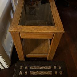 End Table With Glass Top