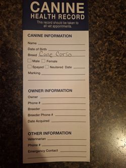 Vaccine cards