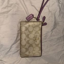 Coach Wristlet - Purple And Brown (Make an Offer!)