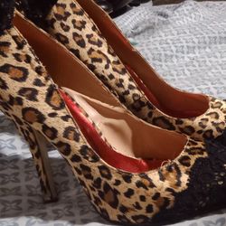 Vintage Leopard Print Stilettos