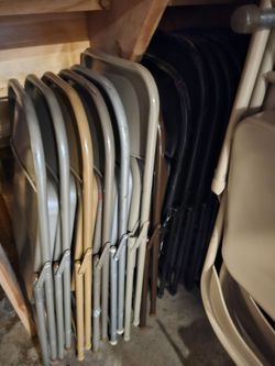 Assorted folding chairs