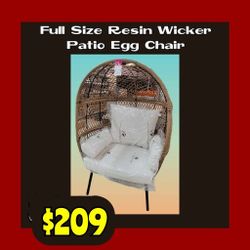 Better Homes Indoor Outdoor Resin Wicker Adult Egg Chair: Njft