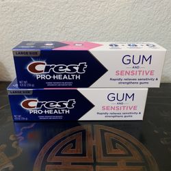 Crest Pro-Health Gum and Sensitive Toothpaste 4.8 oz- Anticavity, Antibacterial Fluoride Toothpaste, Clinically Proven, Sensitivity Toothpaste. New   