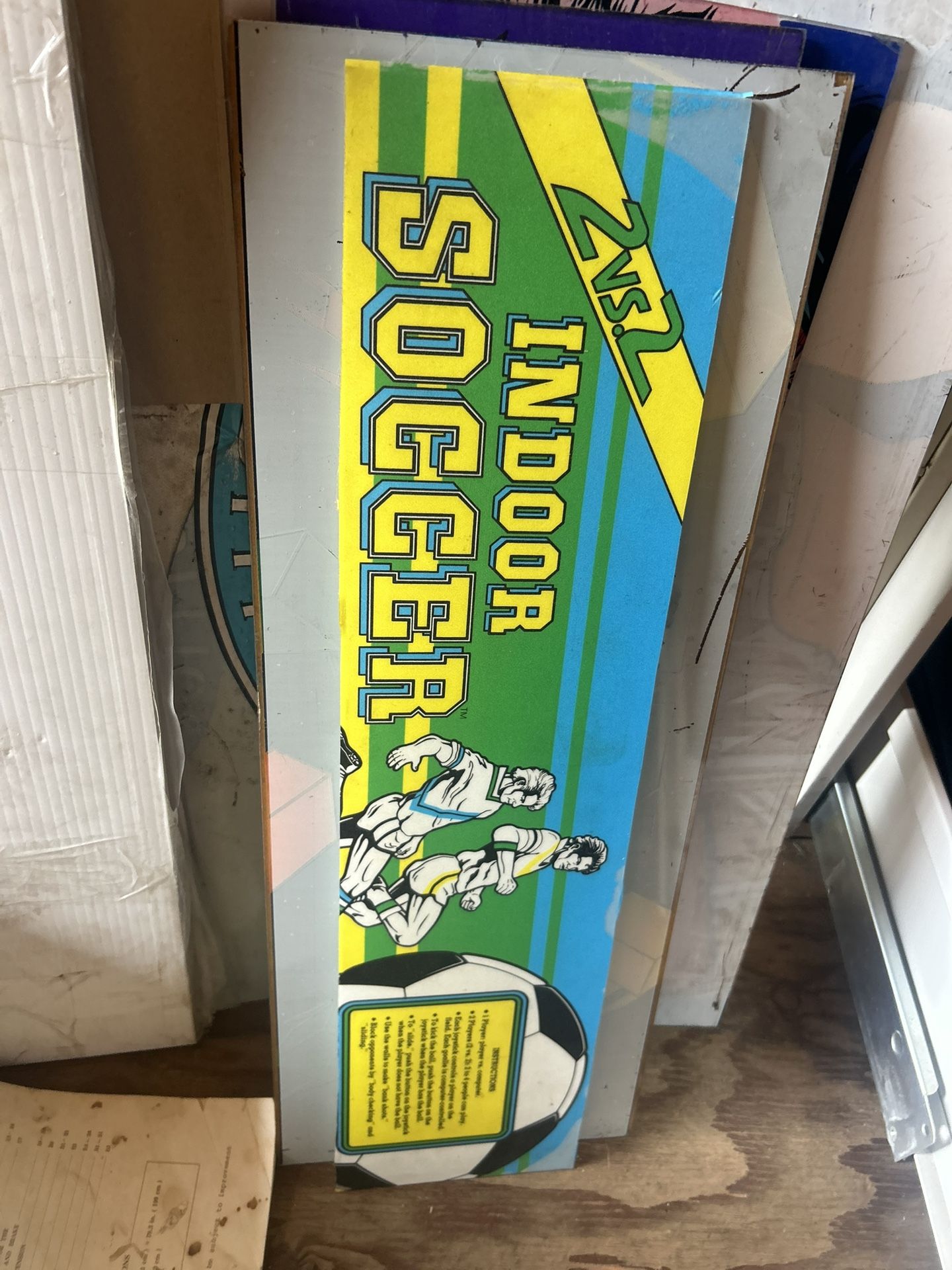 Indoor Soccer Arcade Video Game Marquee