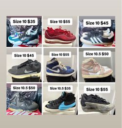 Nikes adidas Jordan’s cheap size 10 & 10.5 men