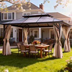Gazebo aluminum 10x13