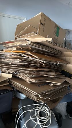 Large Lot of Cardboard Boxes and Flat Sheets