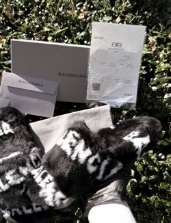 Balenciaga Fur Slides